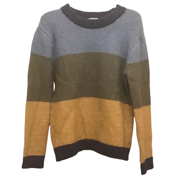 York & Hudson Colorblock Striped Sweater Alpaca Blend Size Large - Picture 9 of 15